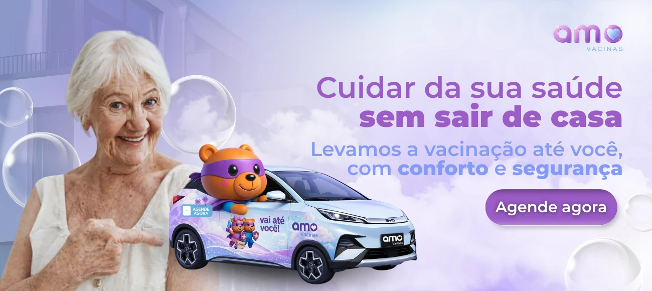 Cuidar da sua saúde sem sair de casa. Levamos a vacinação até você, com conforto e segurança. Agende agora.